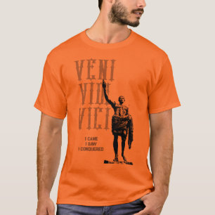 Camiseta Veni Vidi Vici Eu Vim Vi Que Conquistava Mens