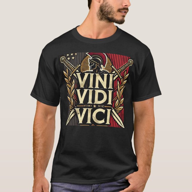 Camiseta Veni Vidi Vici Shirt, Roman CaesarT-Shirt, Ancient (Frente)