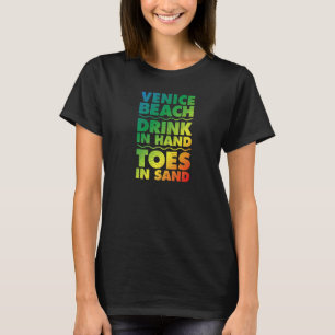 Camiseta Venice Beach Bebe Em Dedos Manuais Na Califórnia