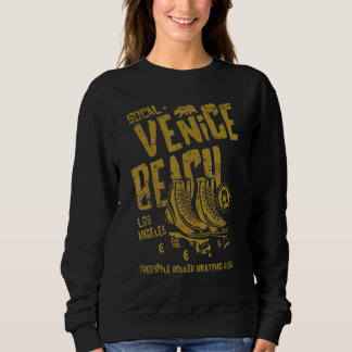 Camiseta Venice Beach California Retro Roller Skate Distres