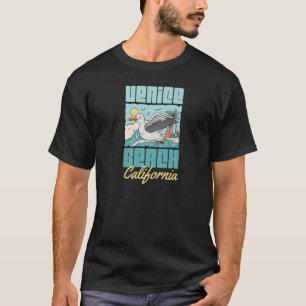 Camiseta Venice Beach California Seagull Surf Ocean Sunset