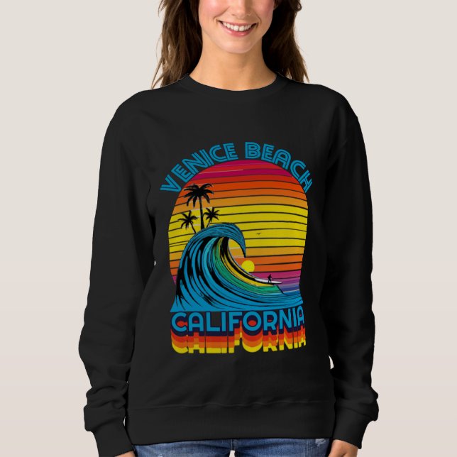 Camiseta Venice Beach Retro Throwback Surf & Beach Souvenir (Frente)