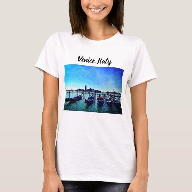Camiseta Venice Gondolas Boat Itália Blue Sky (Frente)