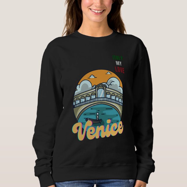 Camiseta Venice Italy My Love Green White Red Italy Flag Me (Frente)