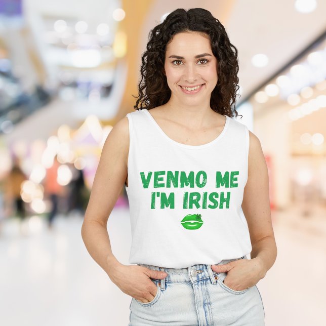 Camiseta "Venmo Me Sou Irlandês" Bebê Tee - Rua Engraçada.  ("Venmo Me I'm Irish" Baby Tee - Funny St. Patrick's Day Fitted Tee)
