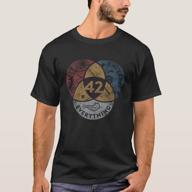 Camiseta Venn Diagram 42 Life The Universe And Everything 8 (Frente)