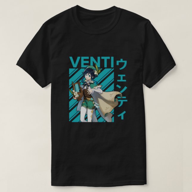 Camiseta Venti Genshin Impact Classic (Frente do Design)