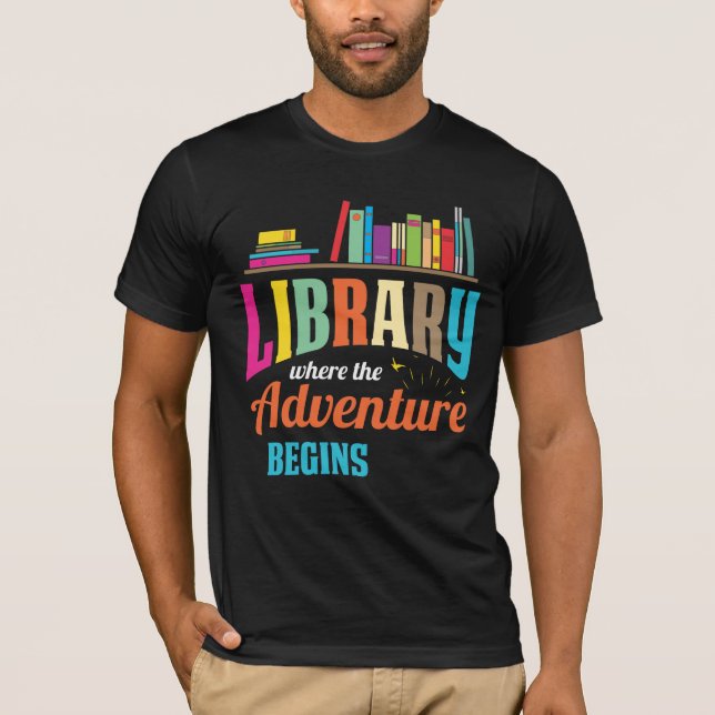 Camiseta Ventilador da biblioteca - amantes de livros Leito (Frente)