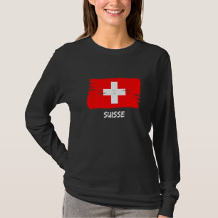 Camiseta Ventilador da Equipe de Suiça de Sinalizador Suíço