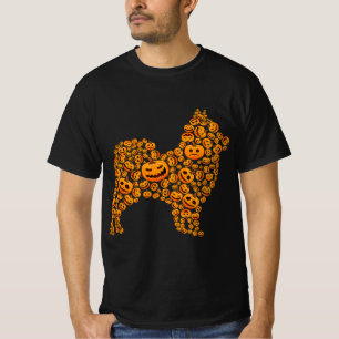 Camiseta Ventilador da Pomerânia do Dia das Bruxas Bonitas