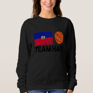 Camiseta Ventilador de basquete de bandeira haitiana
