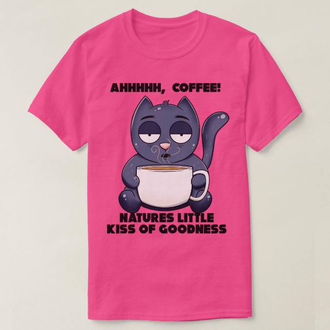 Camiseta Ventilador De Café De Gato De Café (Frente do Design)
