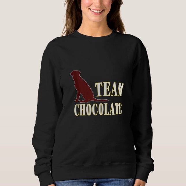 Camiseta Ventilador de cão Labrador de Chocolate Equipe V2 (Frente)