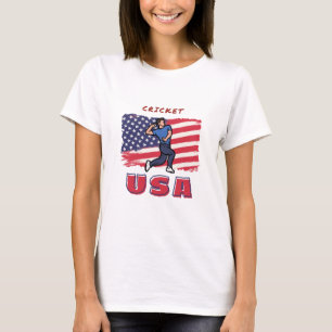 Camiseta Ventilador de críquete americano Fast Bowler