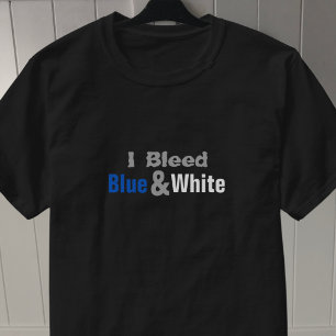 Camiseta Ventilador de futebol azul e branco