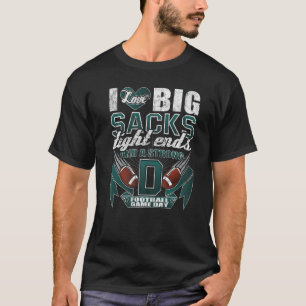 Camiseta Ventilador de futebol Eu adoro grandes sacks de po