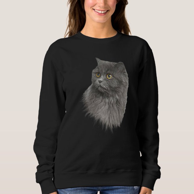 Camiseta Ventilador de Gatinho Gato-De-Comida Gelado Persa (Frente)