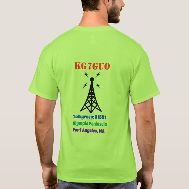 Camiseta Ventilador de rádio AnyHam (Verso)