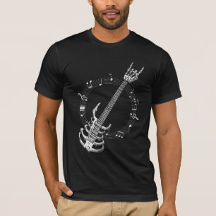 Camiseta Ventilador de rock do Skeleton Guitar Lover