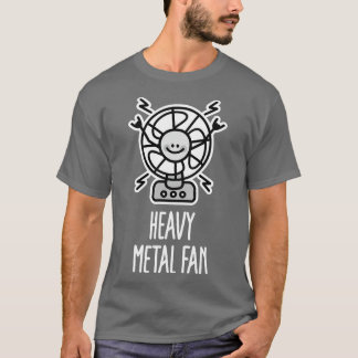 Camiseta Ventilador de ventilador de metal pesado engraçado