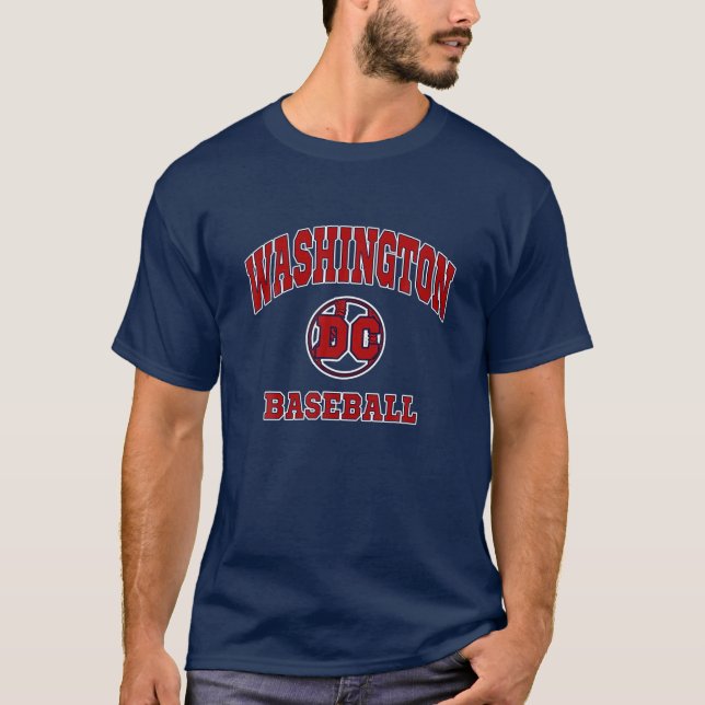 Camiseta Ventilador do Baseball em Washington - Orgulho da  (Frente)