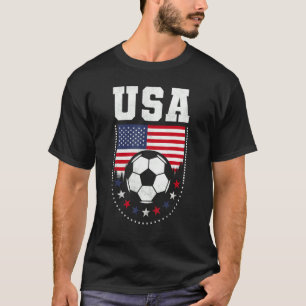 Camiseta Ventilador do Soccer Sinalizador Dos Eua