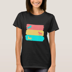 Camiseta Ventilador Equestriano do trevo do cavalo retrô