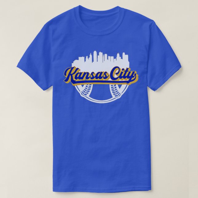 Camiseta Ventilador Skyline City Baseball de Kansas City (Frente do Design)