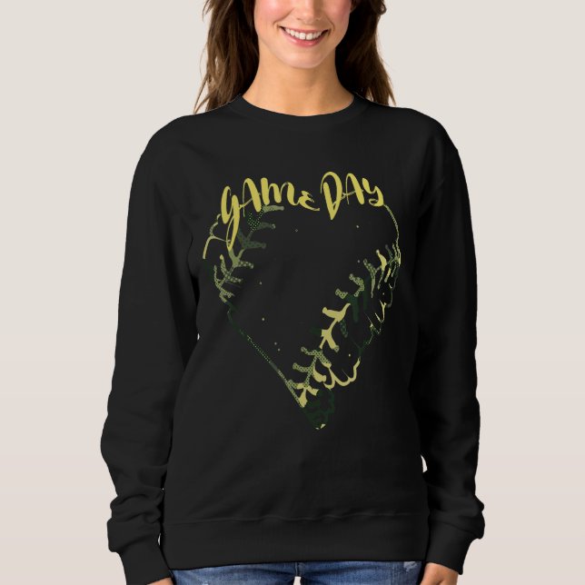 Camiseta Ventilador Softball Softball Heart Softball Day Ca (Frente)