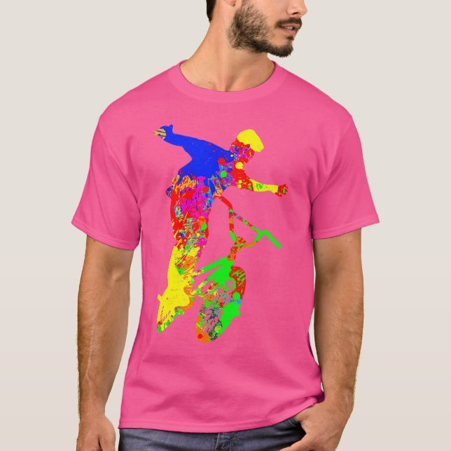 Camiseta Ventiladores De Bicicleta A Cores Bmx Biker Bmx (Frente)