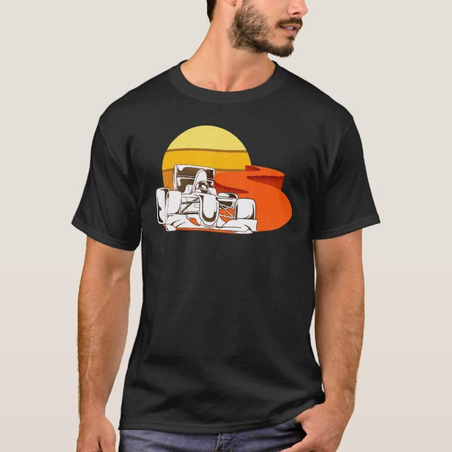 Camiseta Ventiladores de Corrida de Fórmula Retro Carro de  (Frente)
