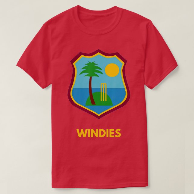 Camiseta Ventiladores de críquete do West Indies Windies (Frente do Design)
