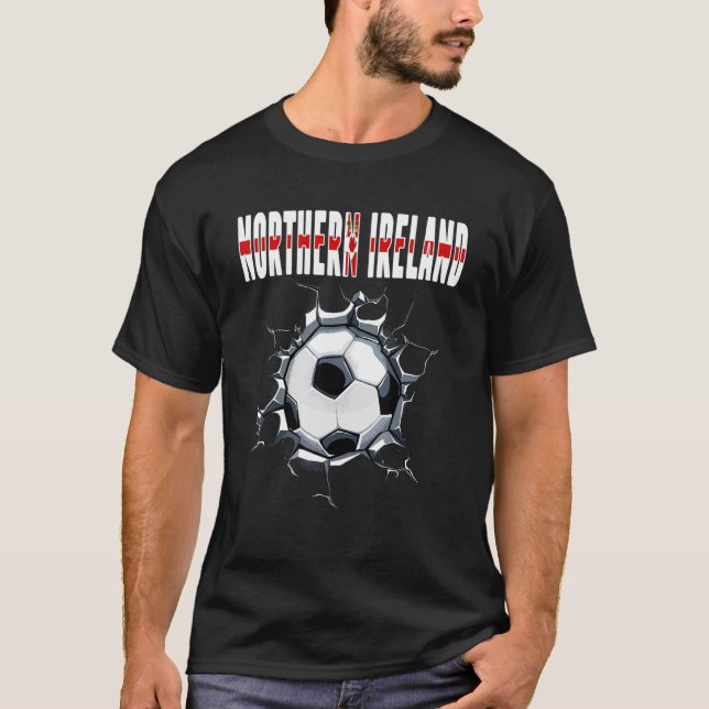 Camiseta Ventiladores De Futebol Da Irlanda Do norte - Fute (Frente)