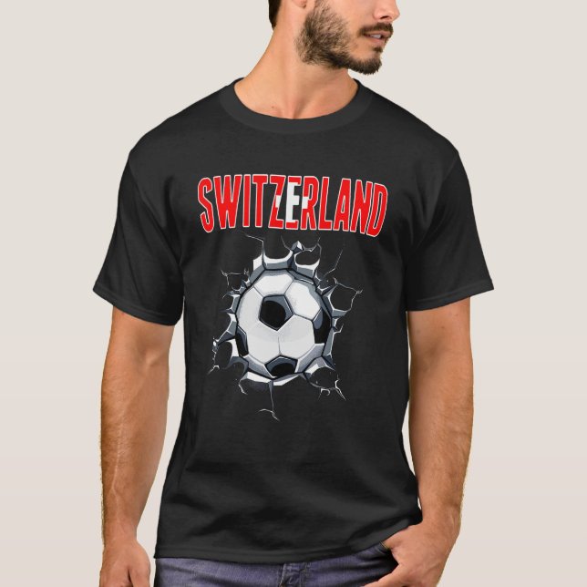 Camiseta Ventiladores De Futebol suiça - Futebol Suíço Em C (Frente)