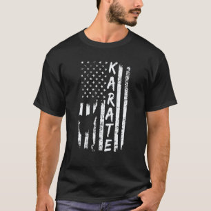 Camiseta Ventoinha de Karate da Bandeira Americana Karate U