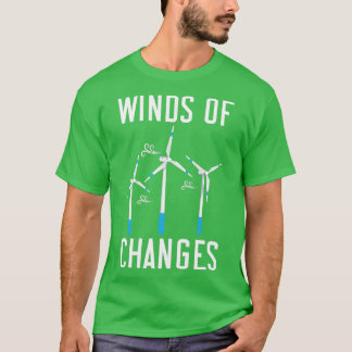 Camiseta Ventos De Mudança Energética Renovável Moinho De V