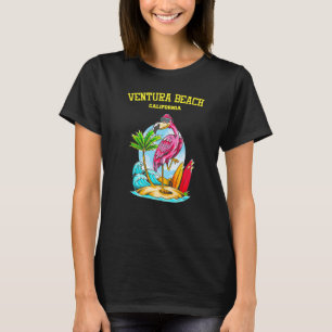 Camiseta Ventura Beach Flamingo Ocean Wave Premium Surf