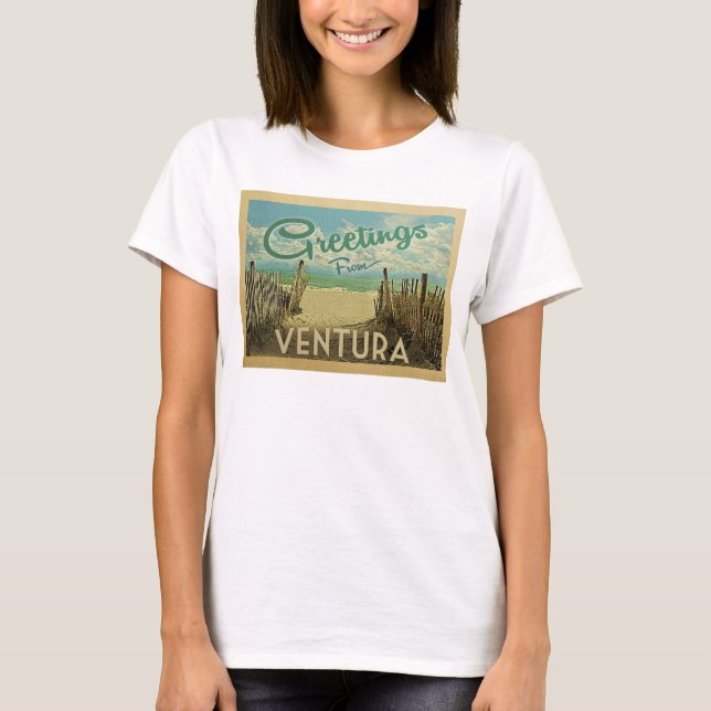 Camiseta Ventura Beach Viagens vintage (Frente)
