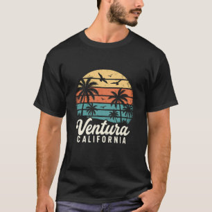 Camiseta Ventura Califórnia Pôr do Sol Retro Palma Praia