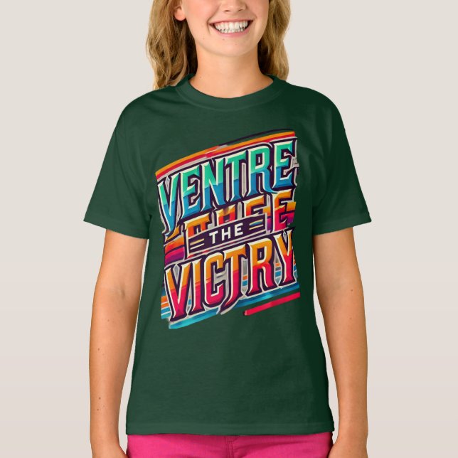 Camiseta Venture a vitória, projetada para a saia (Frente)