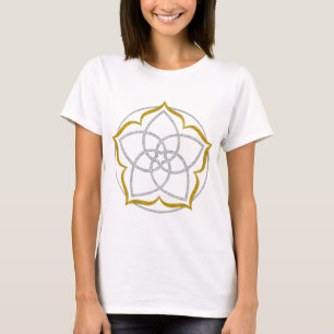 Camiseta VENUS FLOWER / Venusblume Lotus SILVER DOURADO