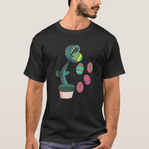 Camiseta Venus Fly Trap Comendo Páscoa De Ovo Dia Engraçado