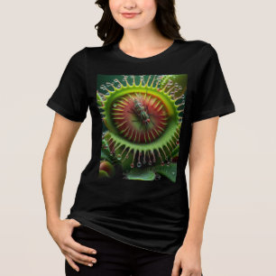Camiseta Venus Flytrap Floral Verde e Vermelho