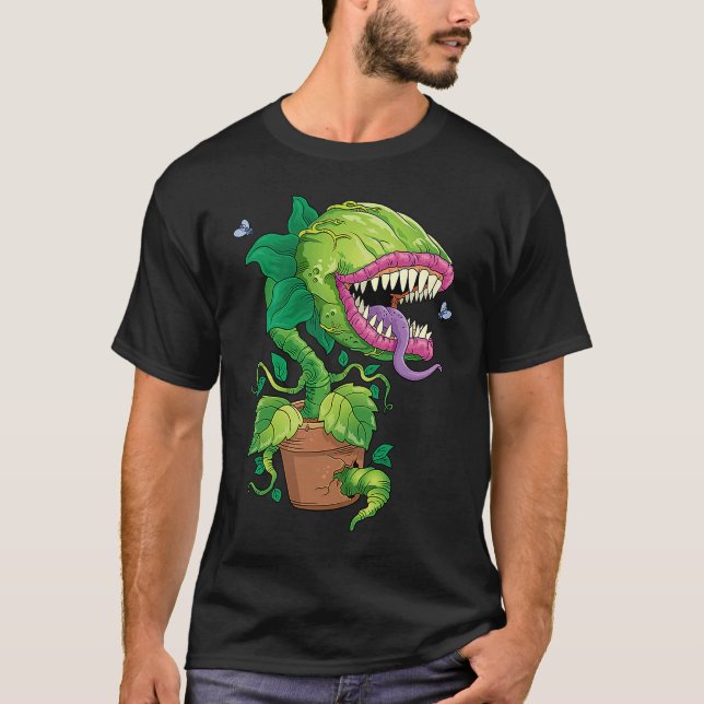 Camiseta Venus Flytrap Monster Carnívoro Planta Carnívora (Frente)