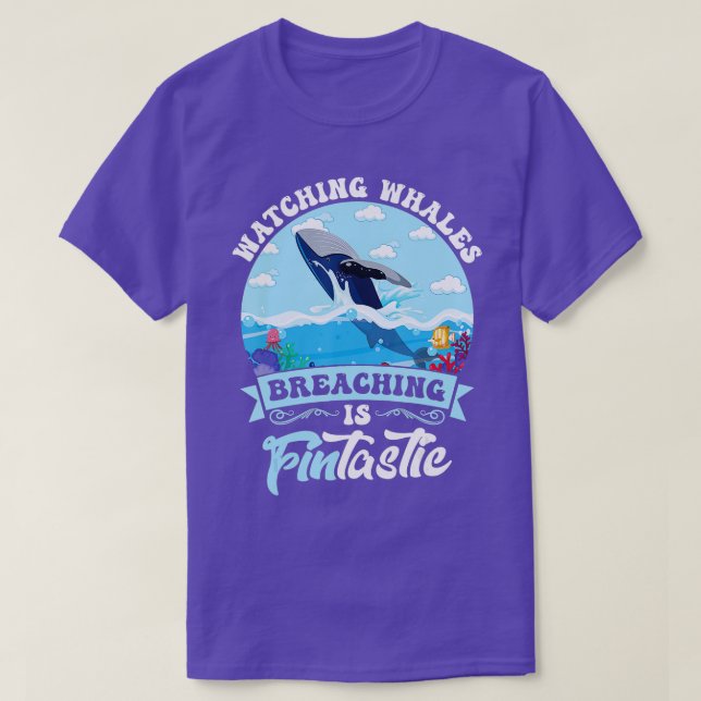 Camiseta Ver Baleias A Respirar É FINtastic (Frente do Design)