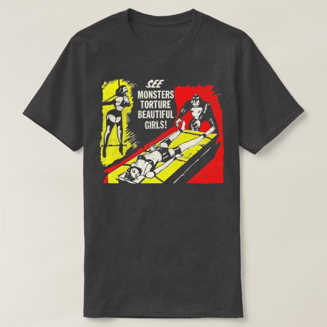 Camiseta Ver Monstros Dr. Macabre, 1950 Horror (Frente do Design)
