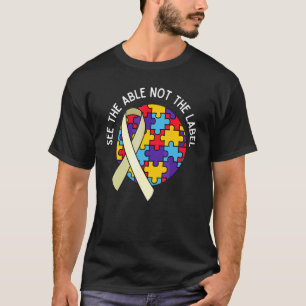 Camiseta Ver O Capaz Não O Rótulo Autismo Síndrome De Down