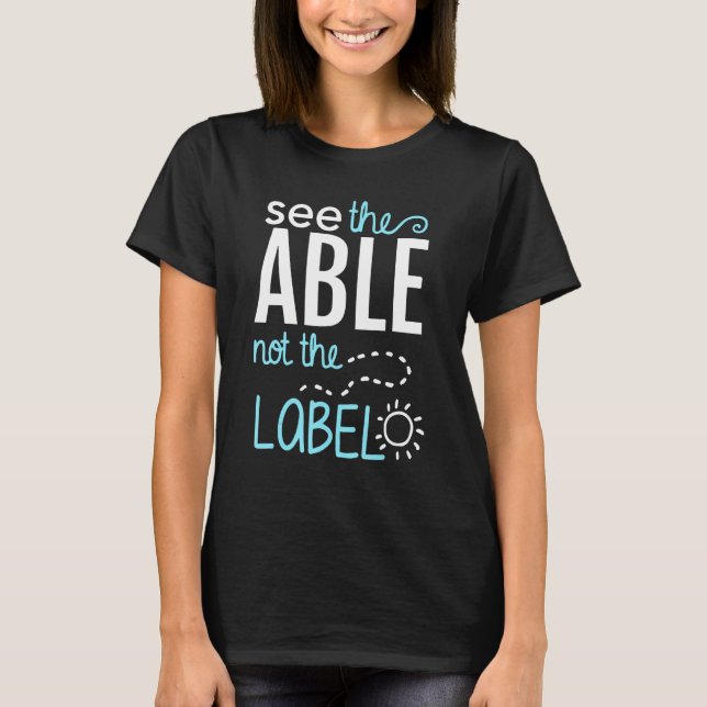 Camiseta Ver O Capaz Não O Rótulo Puzzle de Conscientização (Frente)