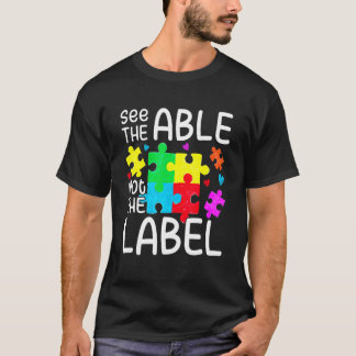 Camiseta Ver O Capaz Não O Rótulo Puzzle de Conscientização
