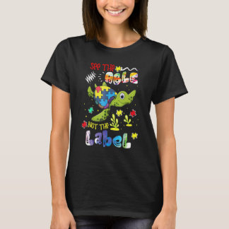 Camiseta Ver O Capaz Não O Rótulo Tartaruga Conscientização